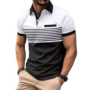 Personalizado de los hombres ligeros de secado rápido atlético para la camisa de polo con botones de manga corta de entrenamiento Deportes Tops Hombres Polo - Product Image 2
