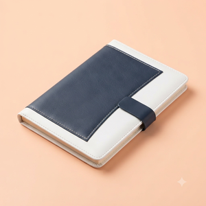 Agenda d'entreprise haut de gamme Aurelux A5 en cuir PU avec couverture incurvée, multicolore, journal professionnel, logo personnalisé, planification de bureau, 80 pages - Product Image 3