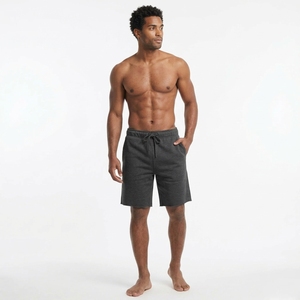 Shorts Bermuda pour Homme en Coton Gris Foncé Écologique Anti-Plis, Taille Mi-Haute Élastique, Couleur Unie Décontractée et Respirante - Product Image 4