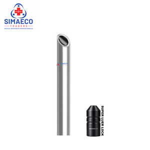 Cánula de liposucción inyectora y extractora de punta roma con mango Super Luer Lock de acero inoxidable, instrumento de cirugía plástica para transferencia de grasa - Product Image 1