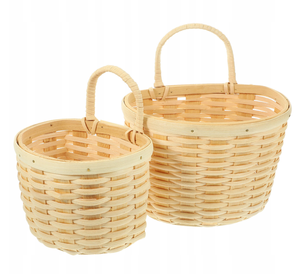 Best Sale Gift Eco-Friendly Multifunction Natural Bamboo <b>Storage</b> <b>Basket</b> with Handle for Wedding Flower Decoration <b>Wall</b> Hanging - Product Image 2