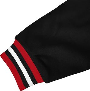 High Quality Men's Varsity Jackets Thin <b>Stand</b> Collar Light <b>Weight</b> Winter Wool Body Leather Sleeve Best Design Plain Fabric Front - Product Image 4