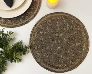 Elegantes Manteles Individuales de Lujo Hechos a Mano con Cuentas Bordadas, Manteles Individuales Premium para Mesa de Comedor para el Hogar Moderno, Restaurantes, Hoteles y Fiestas - Product Image 3