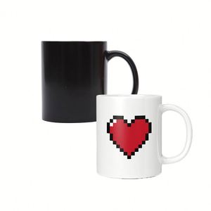 11Oz Matte <b>Black</b> Patch Sublimation White Ceramic Mug Custom Full Color Heat Transfer Printing Coffee <b>Cup</b> - Product Image 1