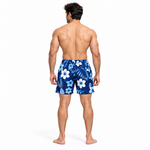 Pantalones cortos de baño para hombre, cómodos y esenciales para las vacaciones, con material de secado rápido y cintura ajustable para aventuras en la playa y la piscina en verano. - Product Image 2