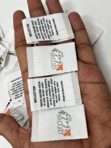 Etiquetas Tejidas Personalizadas para Ropa, Textiles para el Hogar, Etiquetas de Cuidado con Logotipo de Marca, Etiquetas para Prendas, Etiquetas de Costura, Estampado en Caliente, Ecológicas - Product Image 3