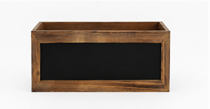Decorative Wooden <b>Crate</b> <b>Storage</b> Box with Chalkboard Label Rustic Farmhouse Shelf Organizer for Home Kitchen - Product Image 6