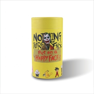 Yellow Printed Custom Cylinder <b>Box</b> For Halloween - Product Image 4