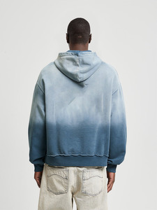Sudadera con Capucha Oversize de Moda, 100% Algodón Felpa, Degradado Ombre, con Bolsillo Canguro, Ajuste Relajado, Estilo Urbano Moderno - Product Image 3
