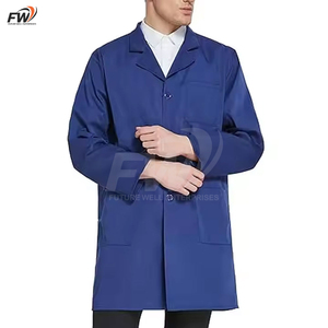 Professional Unisex Medical Lab Coat Long Sleeve Cotton Pharmacist Medical Hospital Uniform Doctor Nurse Lab Coat For Men - Product Image 3