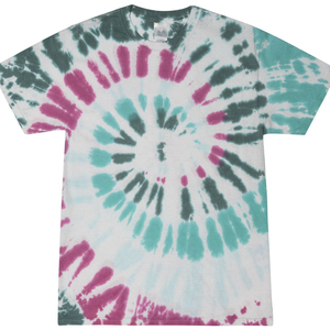 Camiseta de Manga Corta para Hombre, Tie-Dye, Cuello Redondo, Casual, Tejida, Corte Regular, 100% Algodón, Azul, Verde, Blanco, Estampada, 2026 - Product Image 2
