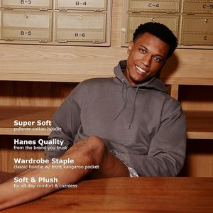 Sudadera con Capucha para Hombre, Mezcla de Algodón Suave, Ropa Casual, Sudadera con Capucha Moderna y Elegante, Transpirable y Cómoda para Uso Diario - Product Image 6