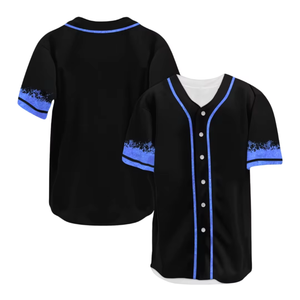 Maillot de baseball noir tendance classique avec bordure vert citron et logo brodé, chemise uniforme à manches courtes - Product Image 5