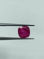 Batu Permata Spinel Alami Langka Kualitas Premium Potongan Cushion Merah Kemerahan 7mm 2.10cts 100% Batu Asli & Alami