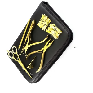 Multi Functional Stainless Steel <b>Bead</b> Bond Tool Flat Tip I Tip Hair Extension <b>Beads</b> Installation Plier Commercial Use <b>Kit</b> - Product Image 3