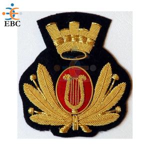 X 3D diseño de alambre de lingotes de arce bordado cosido sombrero de tela de fieltro uniforme rango portadores parches tambor mayores vestido ceremonial brazo - Product Image 3