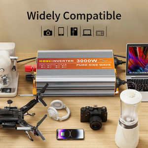 อินเวอร์เตอร์พลังงานแสงอาทิตย์ HOULI 3000W 24V DC/AC  DC 12V AC 220V 3000 วัตต์  แบบ Pure Sine Wave พร้อมอินเวอร์เตอร์และคอนเวอร์เตอร์ OEM - Product Image 6