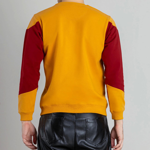 Sweat-shirt d'hiver classique à col rond en molleton, couleur unie, mélange de coton doux, anti-plis, pull décontracté pour l'entraînement - Product Image 2