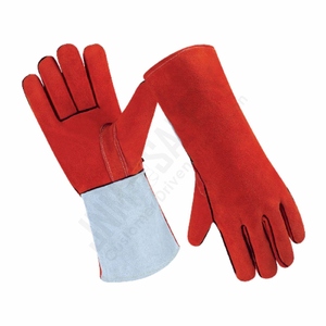 Cowhide Split Leather Anti-Vibration Safety Gloves Safety Cuff Industrial Work Heat Resistant Hockey Palm <b>Fire</b> Protection - Product Image 1