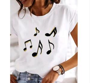 Camiseta informal de manga corta para mujer, camiseta gráfica a la moda para mujer, camiseta de verano con estampado dulce de acuarela Love para mujer - Product Image 2