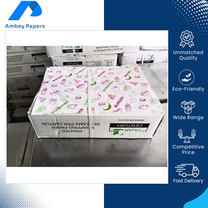 Papier d'emballage alimentaire vierge imprimé de qualité garantie à prix de gros, emballage personnalisable pour hamburgers/aliments - Product Image 6