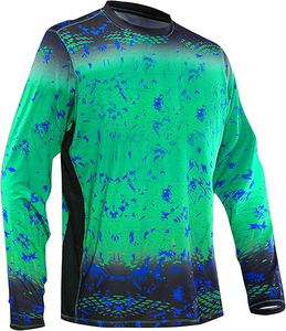 Nouvelle conception de vêtements de pêche personnalisés avec protection UV, chemise de pêche sublimée avec votre propre logo, maillot de pêche respirant OEM - Product Image 1