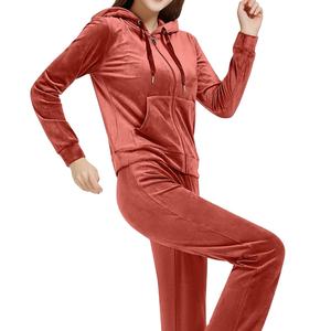 Chándal de terciopelo con estampado totalmente personalizado para mujer, ropa de calle, tendencia superior, chándal de terciopelo para mujer de talla adulta 2026 - Product Image 4
