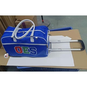 กระเป๋าเดินทางแบบมีล้อลาก OES สีน้ำเงิน โพลีเอสเตอร์ สำหรับกีฬาและกิจกรรมกลางแจ้ง หูหิ้วสีขาว ปิดด้วยซิป ขนาดใหญ่พิเศษ ทนทาน เป็นมิตรกับสิ่งแวดล้อม สไตล์ลำลอง - Product Image 2