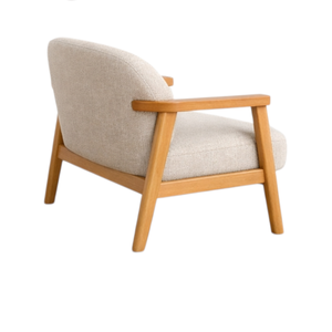 Fauteuil individuel capitonné confortable, chaise d'appoint moderne en tissu pour lecture, chambre, salon, appartement - Product Image 4