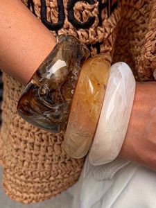 Handmade <b>Resin</b> Jewelry Bracelet For Women Chic Fashion Luxury Designer <b>Resin</b> Bangles For Women Elegant Wear - Product Image 3