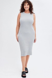 Vestido ajustado sin mangas de canalé premium, fabricante de minivestidos de punto, logotipo personalizado, MOQ al por mayor - Product Image 2