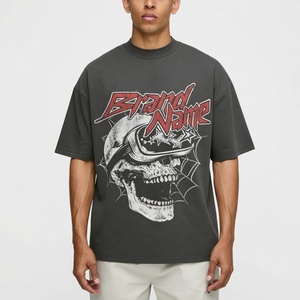 Camiseta gráfica extragrande Glory Custom Acid Wash, 100% algodón, impresión DTF, media manga, para streetwear, unisex. - Product Image 6