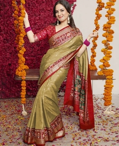 Traditional Woven Patola Silk <b>Blend</b> Saree - Product Image 4