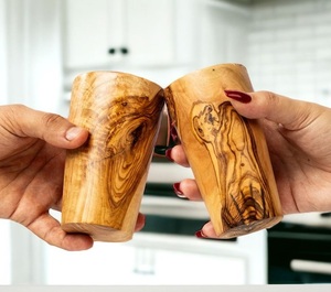 Handmade Solid Wood Mug Natural Finish Eco Friendly Wooden Coffee Mug for Tea Beer Juice Water Drinking Home Kitchen Use - Product Image 4
