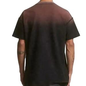 Camisetas de Hombre 2026, Nueva Moda, Alta Calidad, Logotipo Personalizado, Negras, Holgadas, Hombros Caídos, Lavado Ácido, Efecto Desgastado por el Sol - Product Image 5