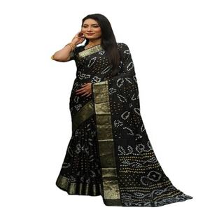 Saree pour femmes indiennes de qualité à l'exportation pour un usage quotidien Sari Shari à motif léopard disponible au prix de gros depuis l'Inde - Product Image 5