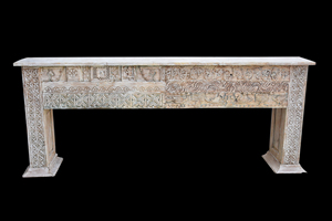 Mesa Consola Rústica Vintage Tallada a Mano en Madera Sólida y Duradera de Haswani Handicrafts, Decorativa para Entrada o Pasillo - Product Image 2