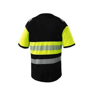Camiseta Polo de Seguridad Reflectante de Alta Visibilidad, Verde Fluorescente y Negro, Manga Corta, Ropa de Trabajo, Logotipo Personalizado 2026 - Product Image 5