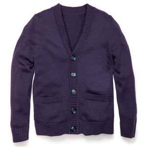 Solid Color V-Neck Long Sleeve Winter <b>Jacket</b> <b>Men</b> Knit Sweater <b>Cardigan</b> Anti-Wrinkle Thick Nylon/Acrylic Front Button College - Product Image 3