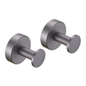 Pistola grige gancio asciugamano 2-Pack ingresso scarpiera; Base appendiabiti a parete Hardware per armadio bagno camera da letto mobili - Product Image 1