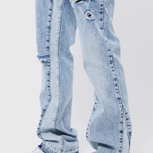 Pantalon en jean baggy style cargo pour homme – Jean coupe ample - Product Image 2