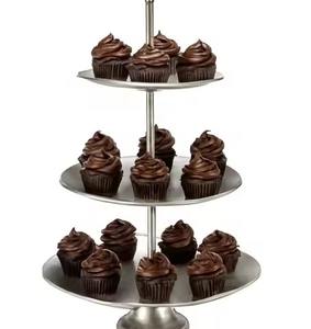 Base de Metal Premium para Pasteles, Soporte para Exhibición de Postres, Soporte para Cupcakes, Elegante Presentación para Mesa de Boda - Product Image 1