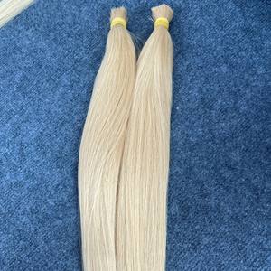 Vendedores de cabello camboyanos crudos de un solo donante Qhair No se desprende cabello crudo 613 mechones de cabello a granel recto de hueso de Qhair - Product Image 2