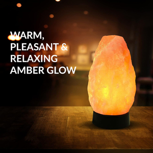 Lámpara de Sal del Himalaya Natural de la Mejor Calidad, Forma de Roca Natural, Iluminación Cálida Ambiental, Decoración para el Hogar, Inspirada en Feng Shui, Lámpara de Mesa - Product Image 4