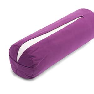 Cojín de yoga de lona de algodón morado lavable para ejercicios de yoga, forma redonda para adultos - Product Image 1