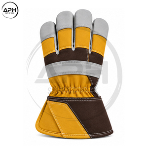 Gants de travail Rigger 2026 – Le meilleur choix en jaune moutarde et marron avec paume texturée et manchette large – Gants de protection pour les mains - Product Image 5