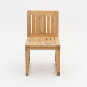 Modern <b>Teak</b> Wood <b>Dining</b> <b>Chair</b> Armless Waterproof Contemporary Design Stable Structure for Hotel Apartment Use Home Furniture - Product Image 2