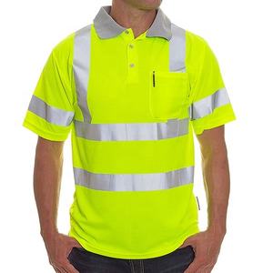 2025 hommes Construction haute visibilité travail Polo demi-manches demi visibilité réfléchissant sécurité T-Shirt garde uniformes - Product Image 1