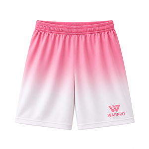 Ensemble débardeur et short de basketball unisexe WARPRO rose dégradé, sans manches, en maille respirante, anti-humidité, en polyester - Product Image 5