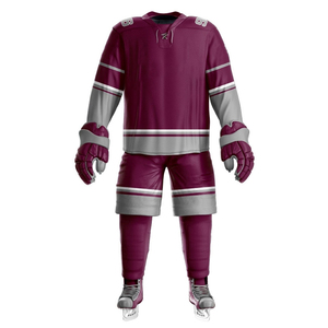 Uniforme de hockey sobre hielo, jersey y pantalones personalizados para equipo, fabricante OEM, conjunto de jersey de hockey sobre hielo, ropa profesional para equipo, logotipo personalizado - Product Image 1